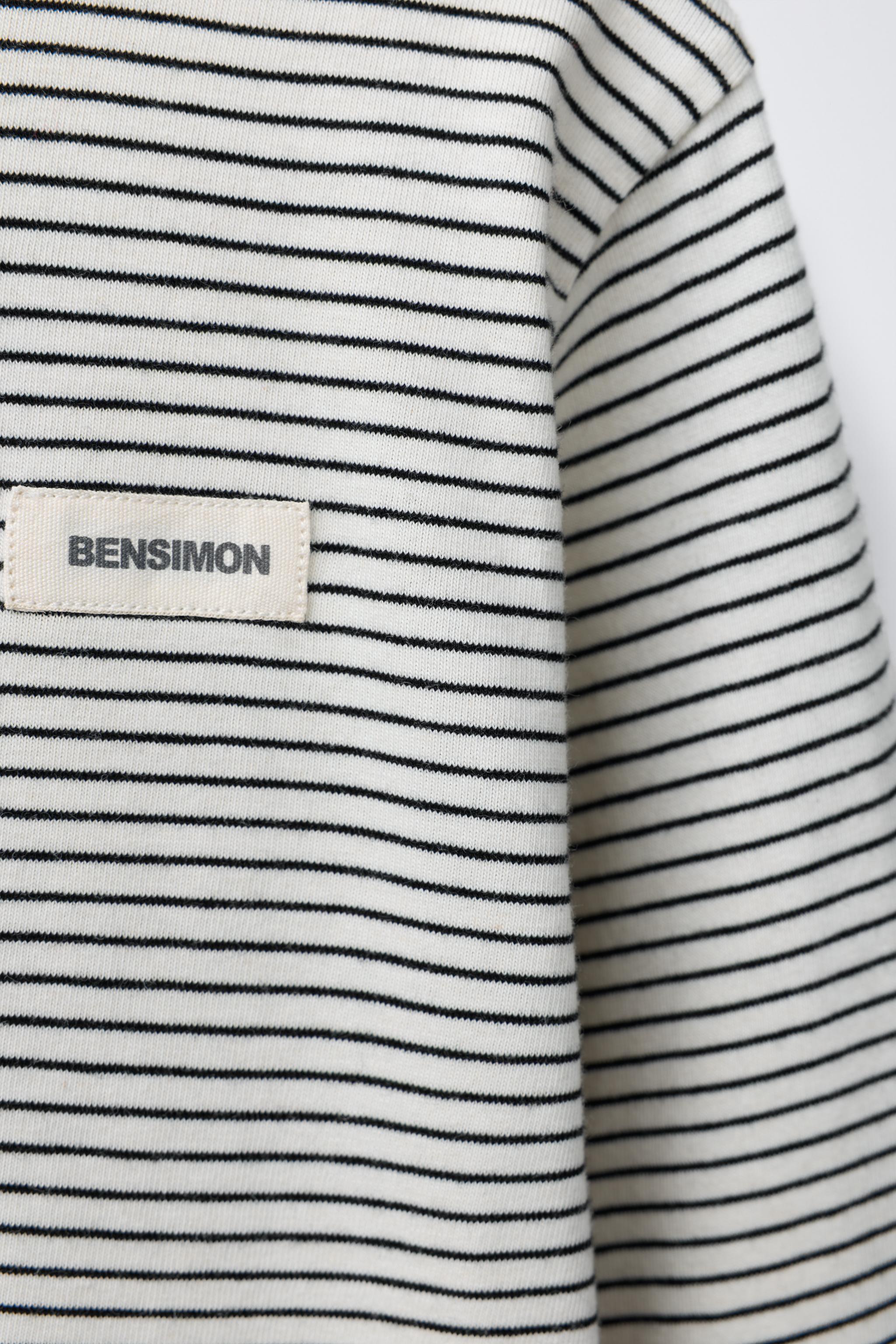 STRIPED T-SHIRT WITH BENSIMON ® X ZARA LABEL